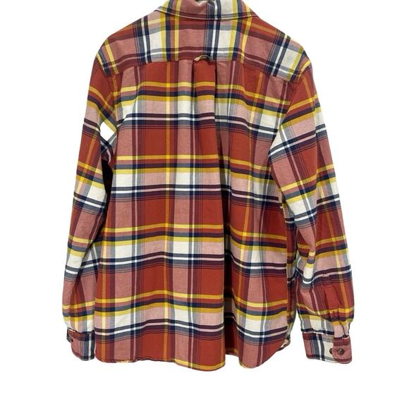 The North Face Men's Flannel Checks Orange Blue Plaid Casual Long Sleeve XL - Picture 3 of 7